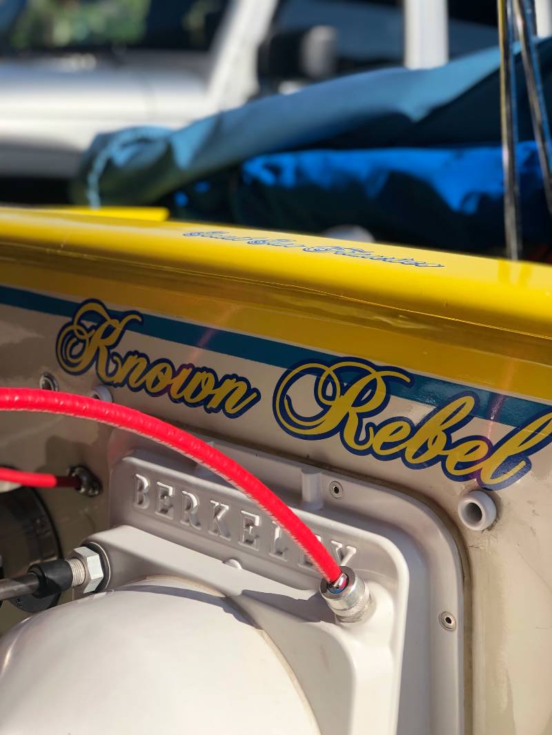 1973 sleekcraft Rebel. Jet boat Lettering from Jason S, CA