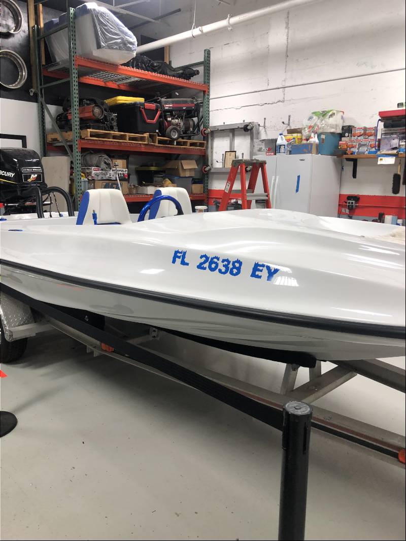 1985 19ft ACTION MARINE  Boat  Lettering from Luis A, FL