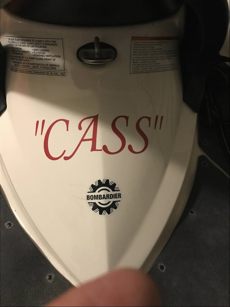 2003 Seadoo GTD-DI Lettering from Robert L, AZ