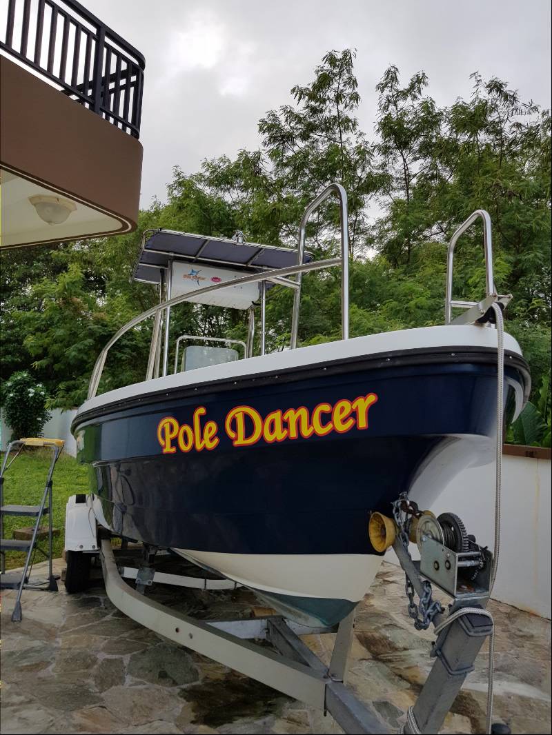 22 ft. Panga Boat Lettering from Ruby R, GU