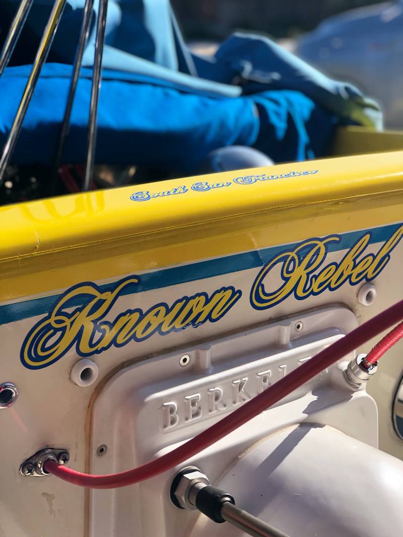 1973 sleekcraft Rebel. Jet boat Lettering from Jason S, CA