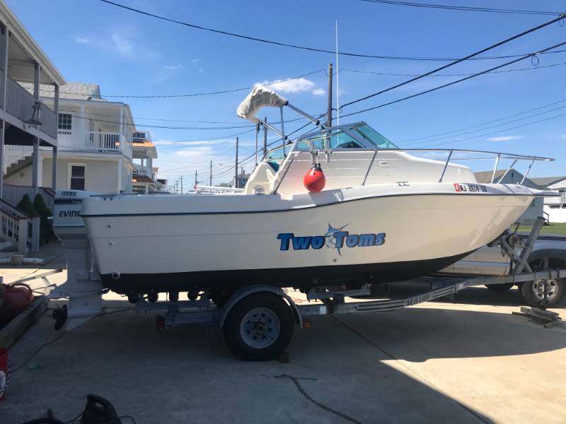 1996 sea swirl striper Boat Lettering from Dennis  H, NJ