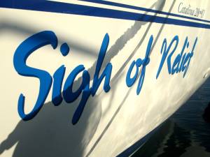 Boat lettering for Alan