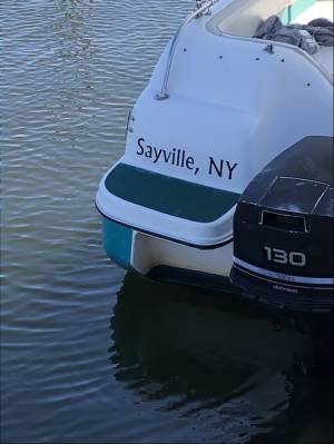 1995 22 foot sea swirl  Boat Lettering from John B, NY